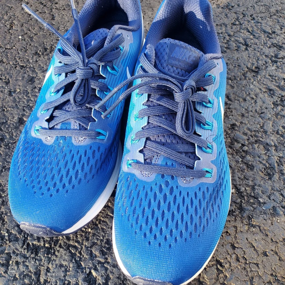 Men's Nike Air Zoom Pegasus 34 - Blue & White - Picture 2 of 8